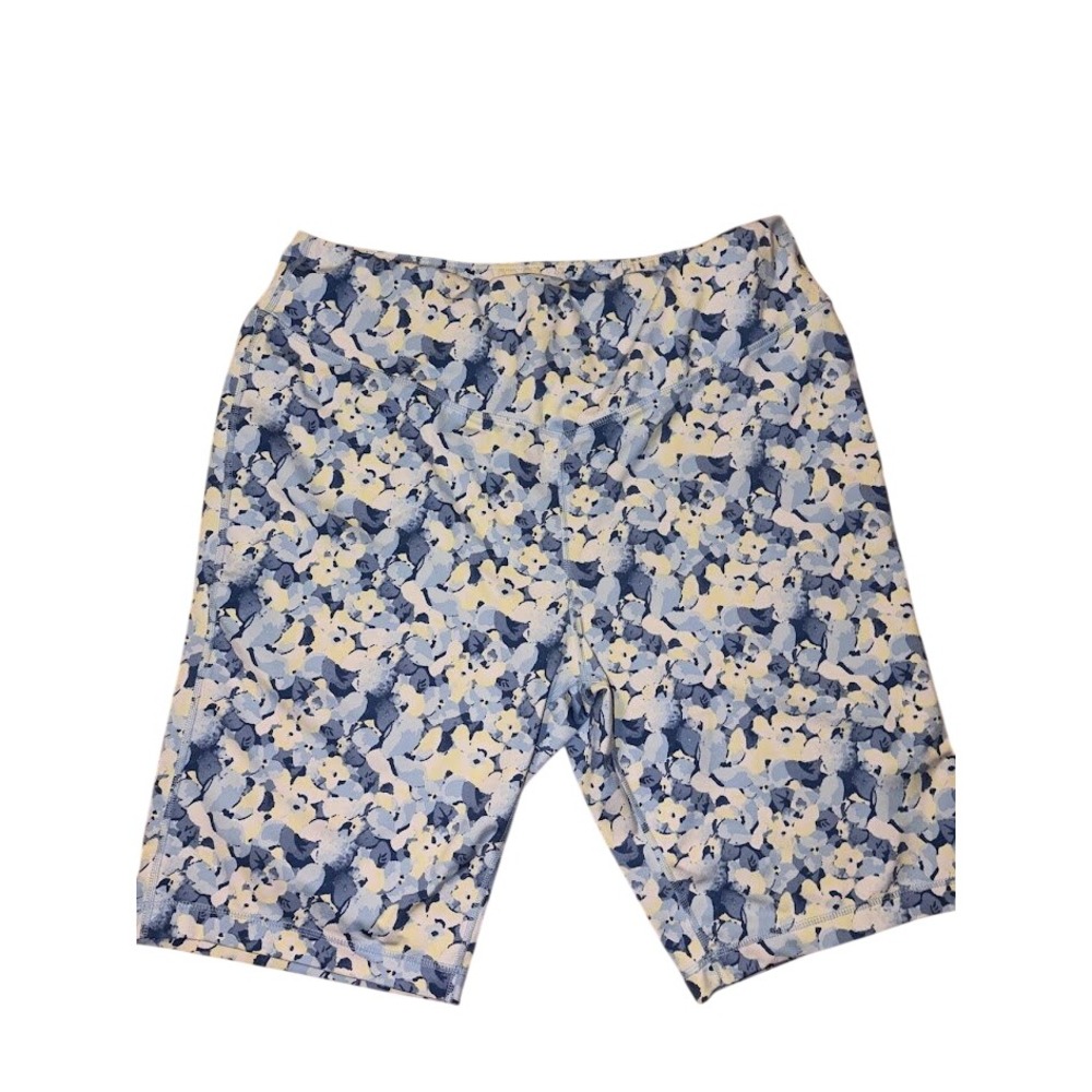 Old Navy Active PowerSoft Floral Biker Shorts Women High Waist plus 3x